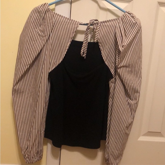 Anthropologie Maeve Open Back NWT Puff Sleeve Top Size Small Never Worn! - Picture 5 of 9